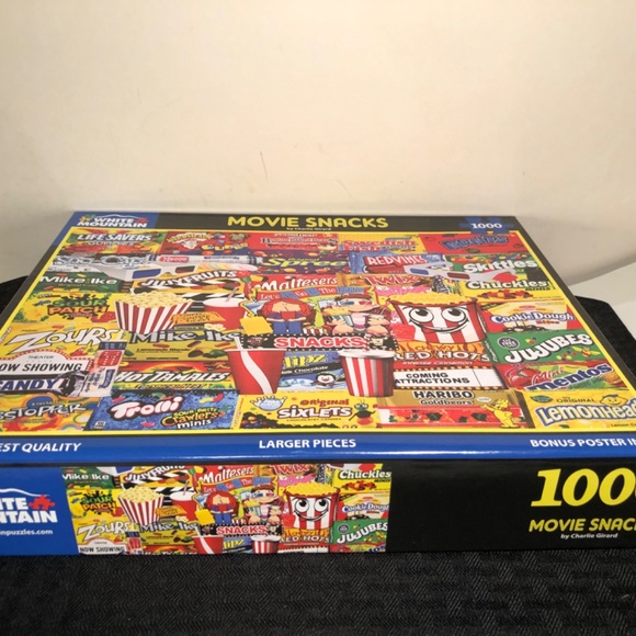 WHITE MOUNTAIN 1000PC 24x30" Girard Movie Snacks - Picture 2 of 5